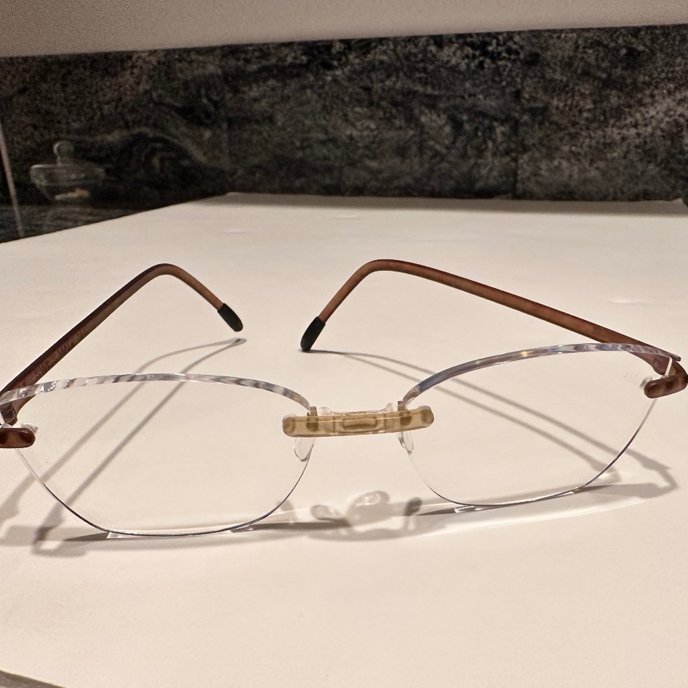 SwissFlex classic rimless frame, brown